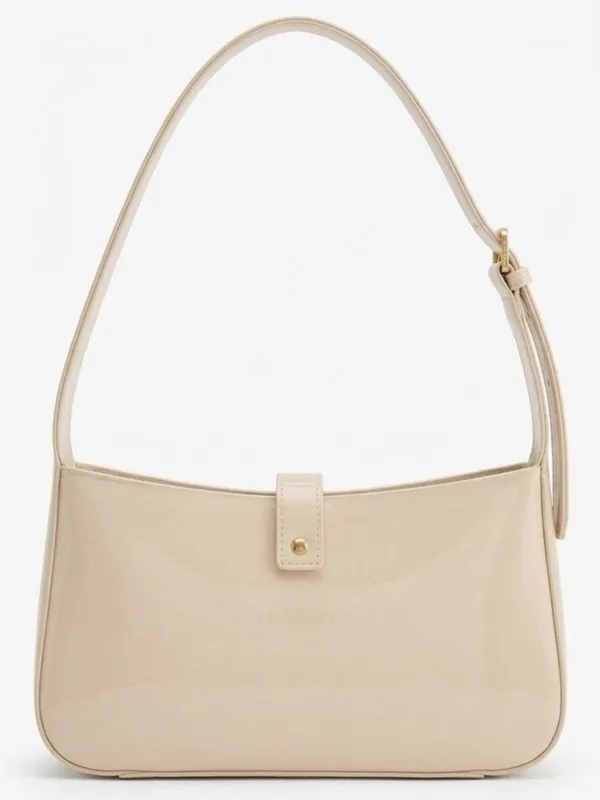 LIKE_STYLE_Women's_Glossy_Patent_Sling_Bag_with_Gold_Chain