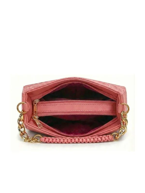 LIKE_STYLE_Women’s_Gold_Glitter_Floral_PU_Sling_Bag