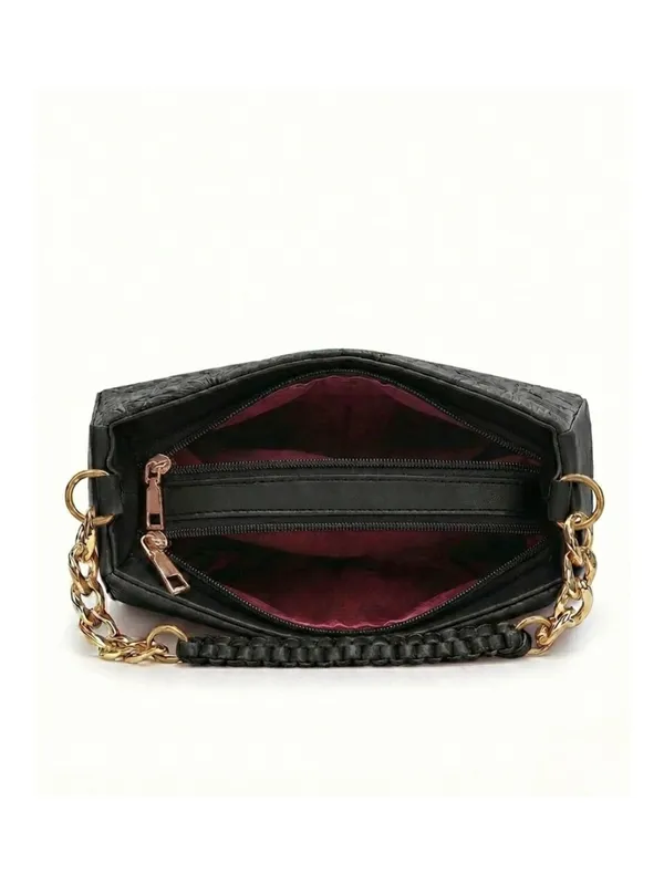 LIKE_STYLE_Women’s_Gold_Glitter_Floral_PU_Sling_Bag