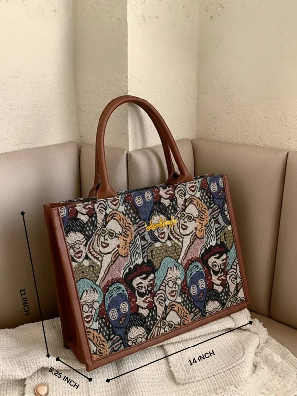 LIKE_STYLE_Women's_Jute_&_PU_Shoulder_Tote_–_Everyday_Stylish_Carry