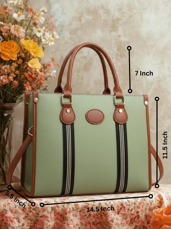 LIKE_STYLE_Women's_Laptop_Shoulder_Bag_with_Detachable_Sling_–_PU_Leather