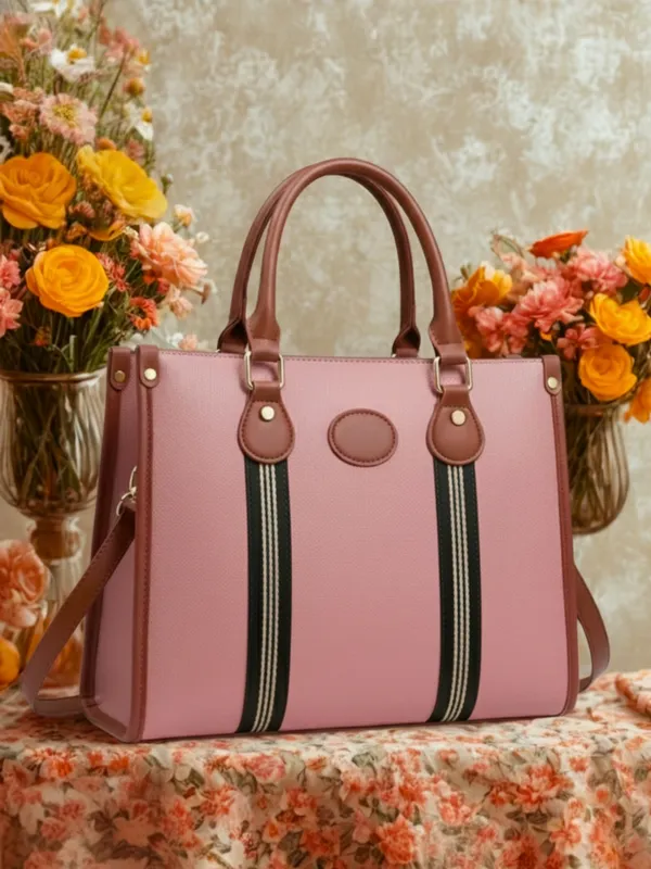 LIKE_STYLE_Women's_Laptop_Shoulder_Bag_with_Detachable_Sling_–_PU_Leather