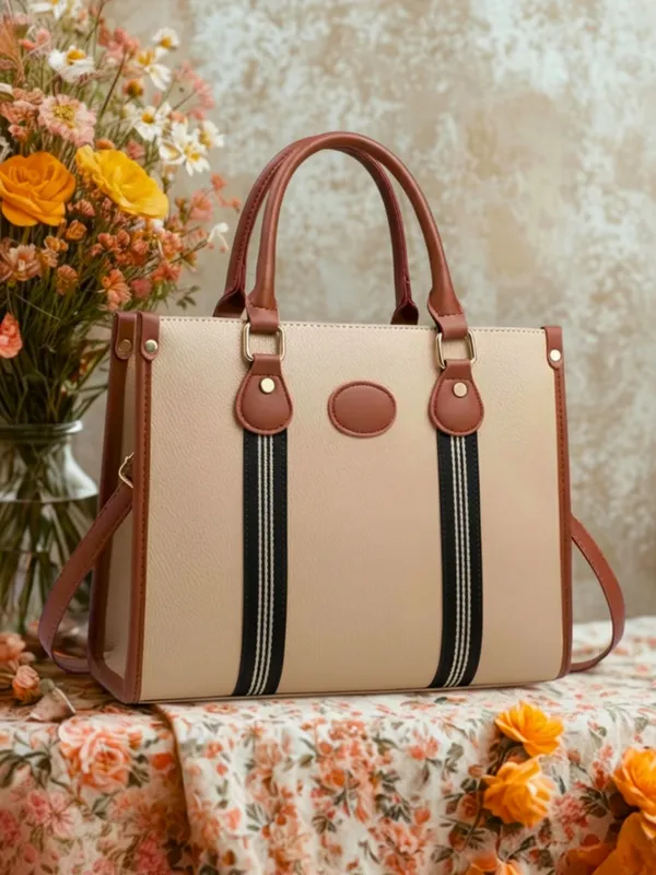 LIKE_STYLE_Women's_Laptop_Shoulder_Bag_with_Detachable_Sling_–_PU_Leather