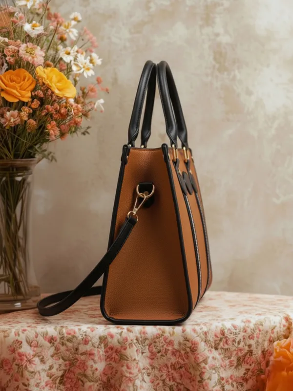 LIKE_STYLE_Women's_Laptop_Shoulder_Bag_with_Detachable_Sling_–_PU_Leather
