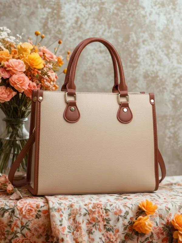 LIKE_STYLE_Women's_Laptop_Shoulder_Bag_with_Detachable_Sling_–_PU_Leather