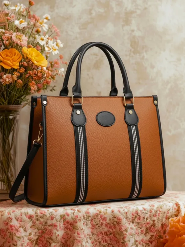 LIKE_STYLE_Women's_Laptop_Shoulder_Bag_with_Detachable_Sling_–_PU_Leather