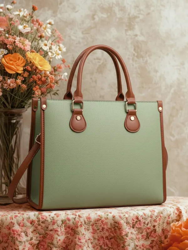LIKE_STYLE_Women's_Laptop_Shoulder_Bag_with_Detachable_Sling_–_PU_Leather
