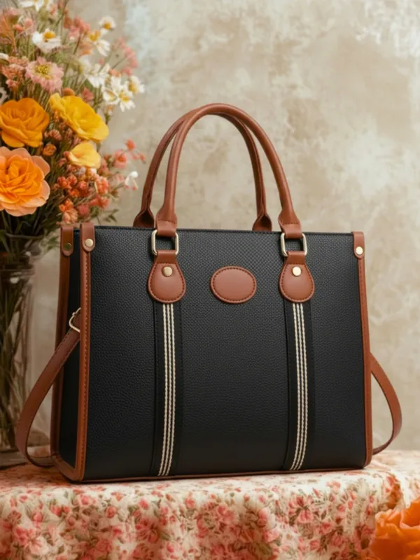 LIKE_STYLE_Women's_Laptop_Shoulder_Bag_with_Detachable_Sling_–_PU_Leather