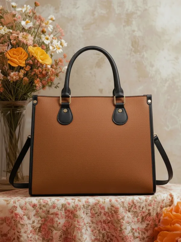 LIKE_STYLE_Women's_Laptop_Shoulder_Bag_with_Detachable_Sling_–_PU_Leather