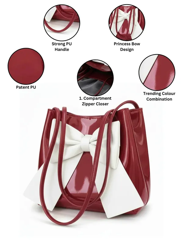 LIKE_STYLE_Women's_Patent_Leather_Tote_Bag_with_Statement_Bow