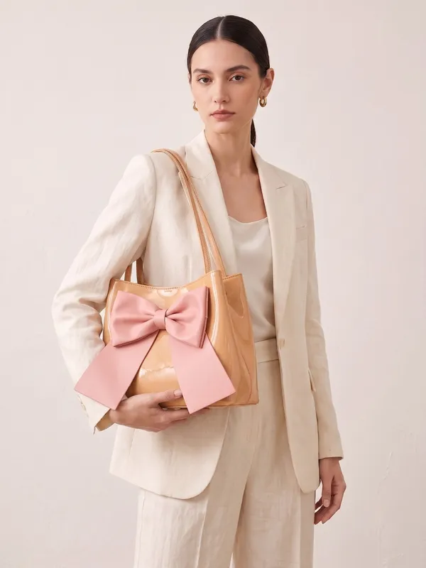 LIKE_STYLE_Women's_Patent_Leather_Tote_Bag_with_Statement_Bow