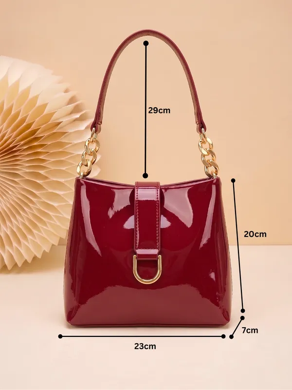 LIKE_STYLE_Women’s_Patent_PU_Crossbody_Sling_Bag