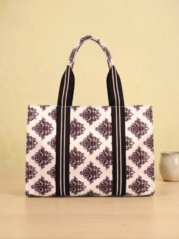 LIKE_STYLE_Women’s_Printed_Tote_Bag_–_Stylish_Canvas_&_Jute_Shoulder_Bag