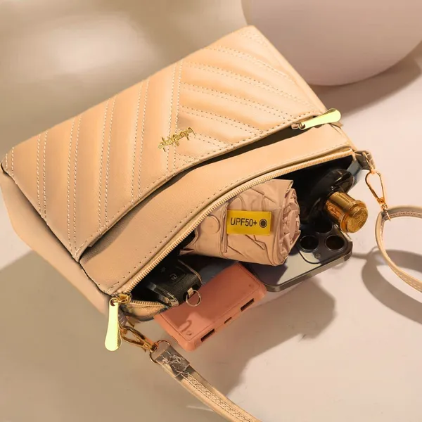 LIKE_STYLE_Women's_Quilted_PU_Crossbody_Sling_Bag