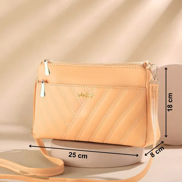 LIKE_STYLE_Women's_Quilted_PU_Crossbody_Sling_Bag