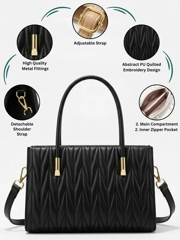 LIKE_STYLE_Women’s_Quilted_PU_Sling_Bag_with_Dual_Compartments