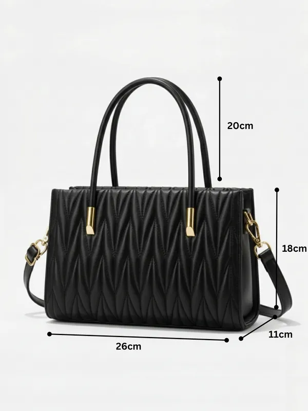 LIKE_STYLE_Women’s_Quilted_PU_Sling_Bag_with_Dual_Compartments