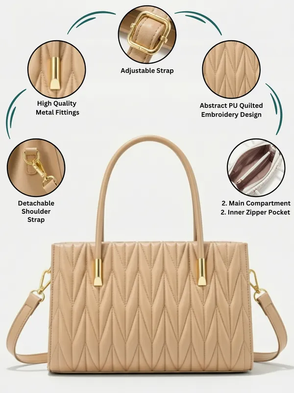 LIKE_STYLE_Women’s_Quilted_PU_Sling_Bag_with_Dual_Compartments