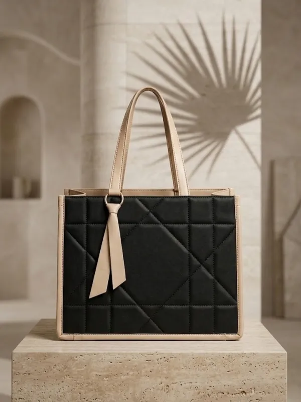 LIKE_STYLE_Women’s_Quilted_Tote_Bag_|_Geometric_Design