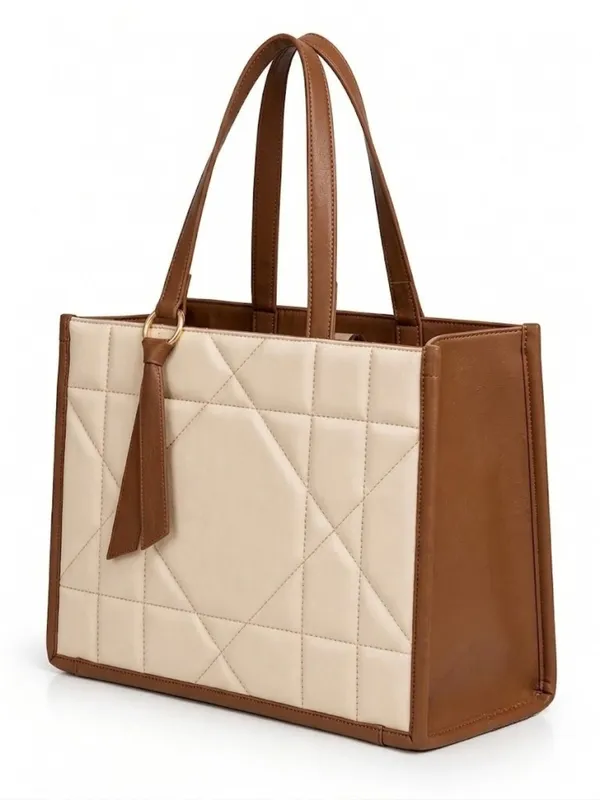 LIKE_STYLE_Women’s_Quilted_Tote_Bag_|_Geometric_Design