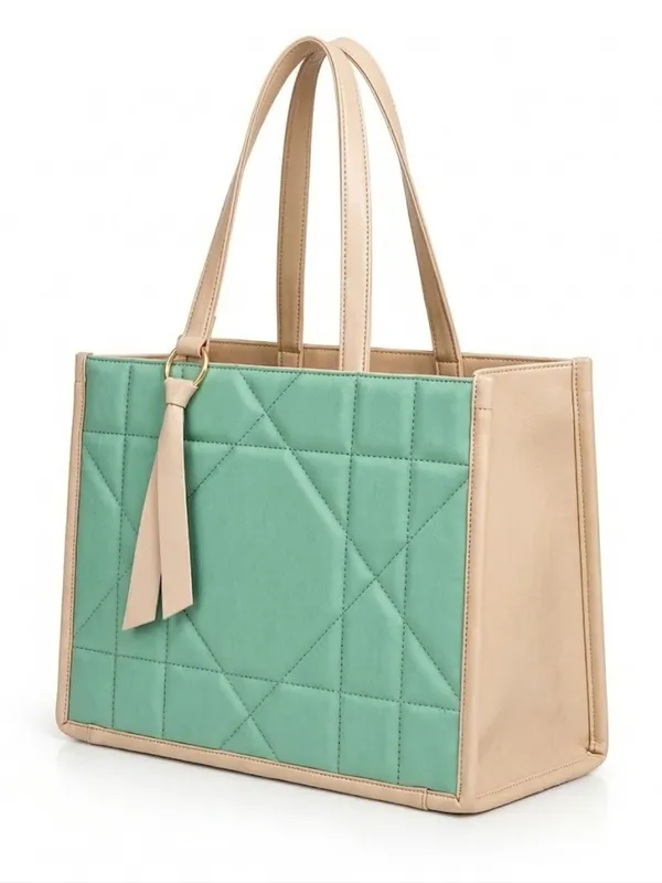 LIKE_STYLE_Women’s_Quilted_Tote_Bag_|_Geometric_Design