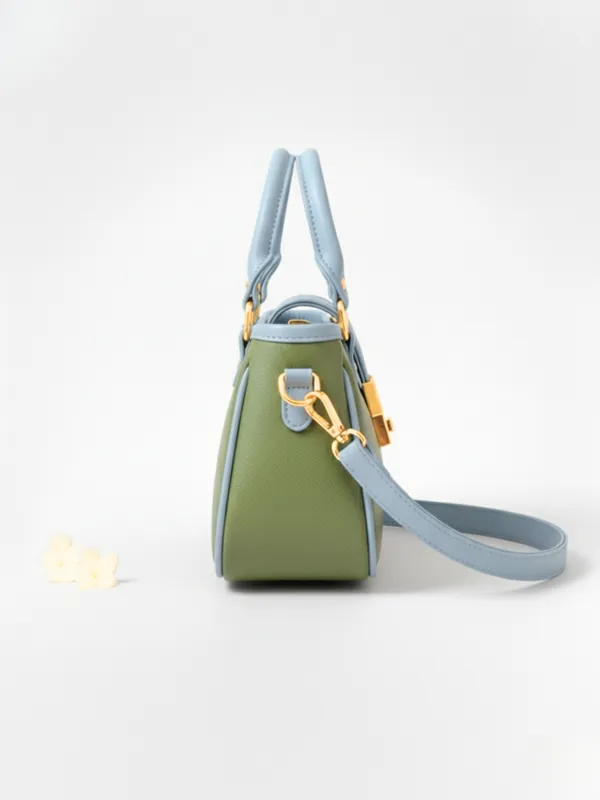 LIKE_STYLE_Women's_Stylish_PU_Handbag_with_Gold_Metal_Lock_&_Dual_Compartments