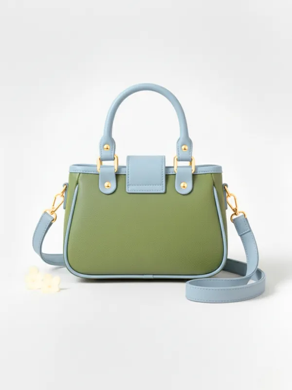 LIKE_STYLE_Women's_Stylish_PU_Handbag_with_Gold_Metal_Lock_&_Dual_Compartments