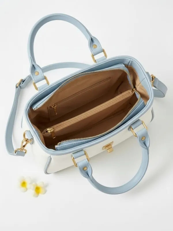 LIKE_STYLE_Women's_Stylish_PU_Handbag_with_Gold_Metal_Lock_&_Dual_Compartments