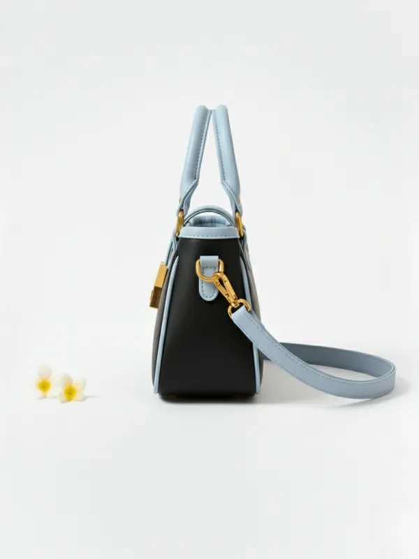 LIKE_STYLE_Women's_Stylish_PU_Handbag_with_Gold_Metal_Lock_&_Dual_Compartments