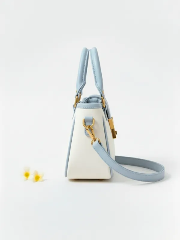 LIKE_STYLE_Women's_Stylish_PU_Handbag_with_Gold_Metal_Lock_&_Dual_Compartments