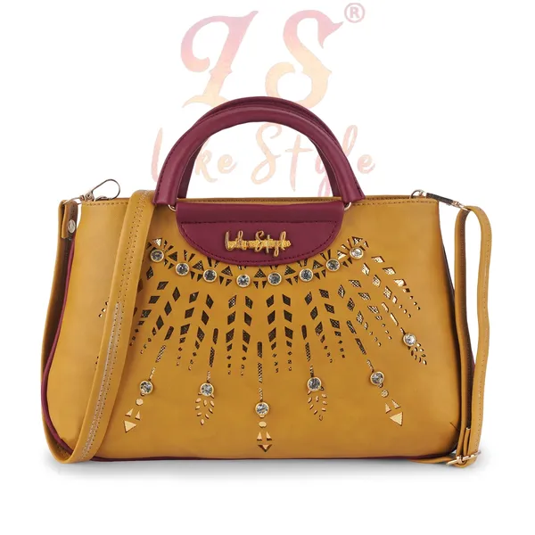 Beige_PU_Leather_Closure_Zip_Sling_Bag_For_Women_(_28_*_18_*_4_Cm)