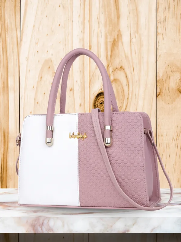 Pink_PU_Leather_Closure_Zip_Handbag_For_Women_(_30_*_23_*_14_Cm)