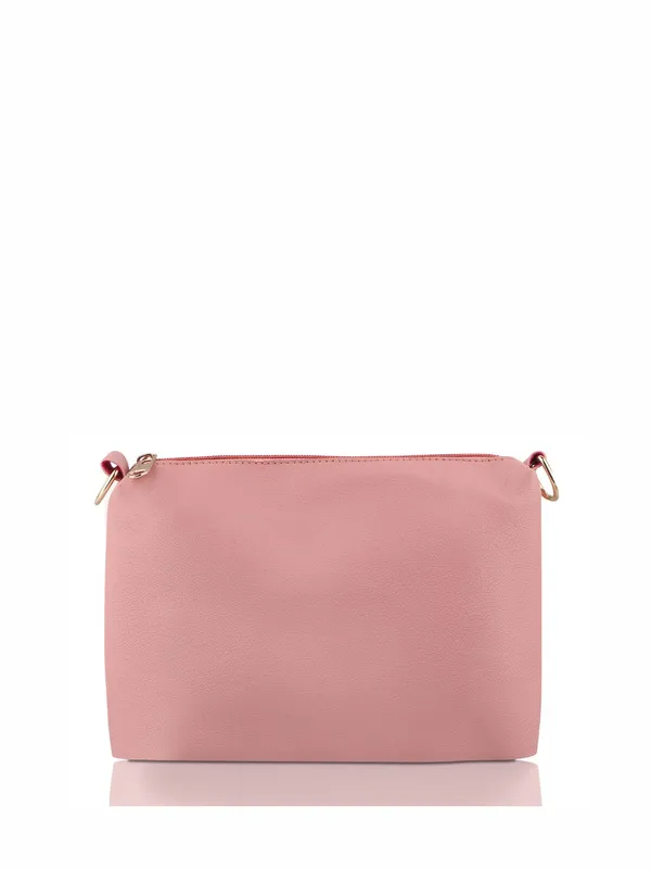 Pink_PU_Leather_Closure_Zip_Shoulder_Bag_Set_Of_3_(_29_*_23_*_9_Cm)