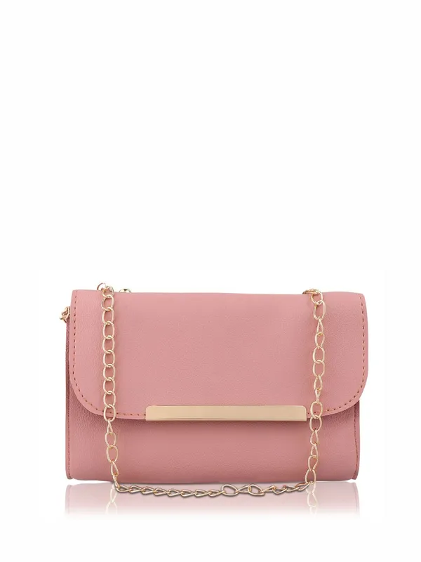 Pink_PU_Leather_Closure_Zip_Shoulder_Bag_Set_Of_3_(_29_*_23_*_9_Cm)