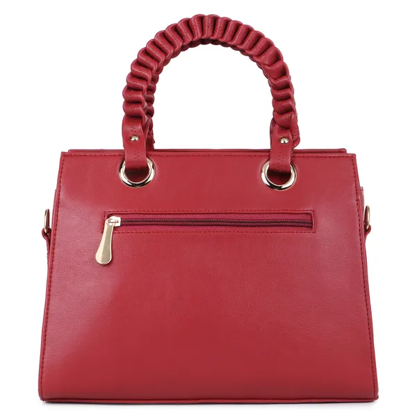 Maroon_PU_Leather_Closure_Zip_Handbag_For_Women_(_30_*_23_*_14_Cm)