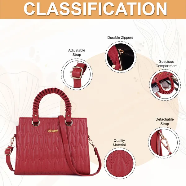 Maroon_PU_Leather_Closure_Zip_Handbag_For_Women_(_30_*_23_*_14_Cm)