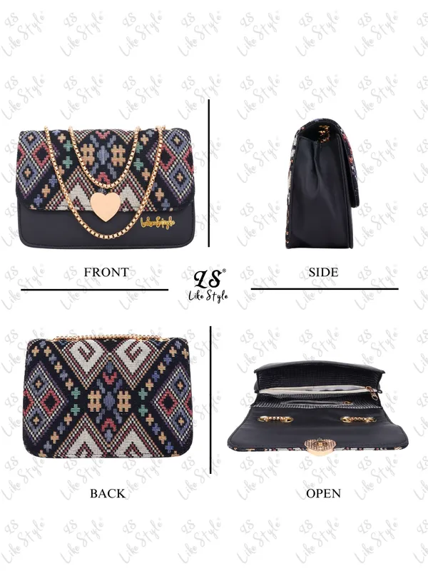 Black_Jute_&_PU_Leather_Closure_Flap_Sling_Bag_For_Women_(_24_*_17_*_7_Cm)