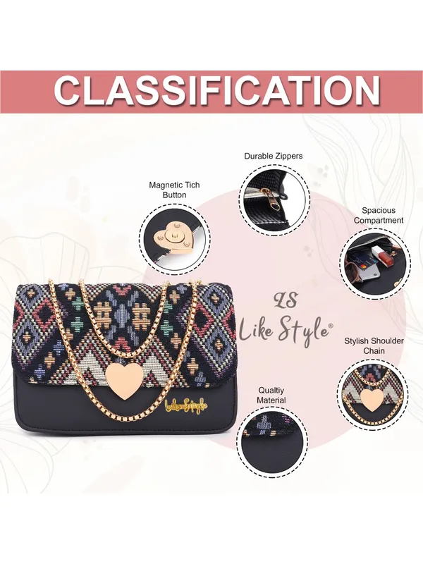 Black_Jute_&_PU_Leather_Closure_Flap_Sling_Bag_For_Women_(_24_*_17_*_7_Cm)