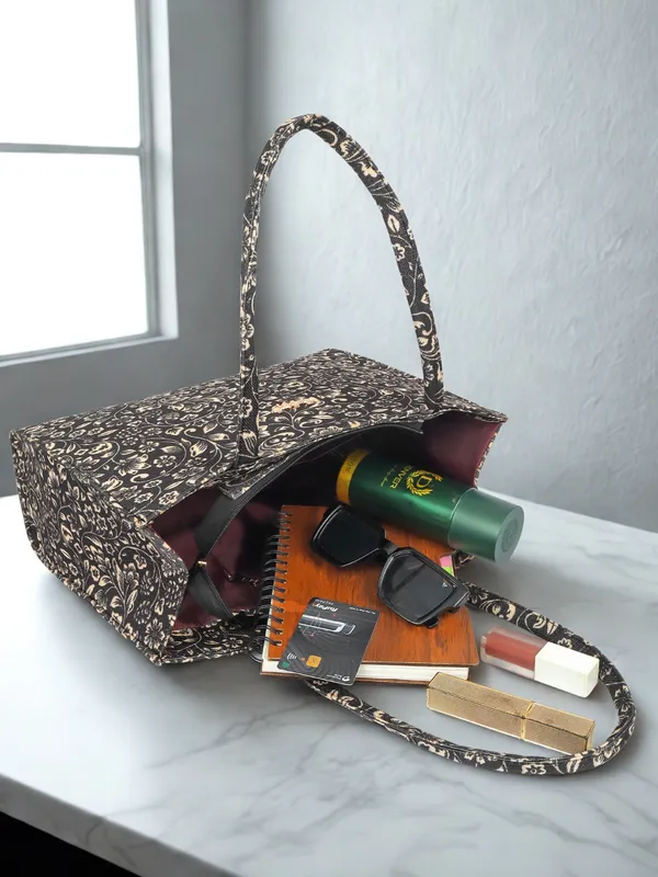 LIKE_STYLE_Women's_Tote_Bag_|_Ethnic_Print_Canvas_Handbag_with_Zipper_Closure_&_Spacious_Compartments
