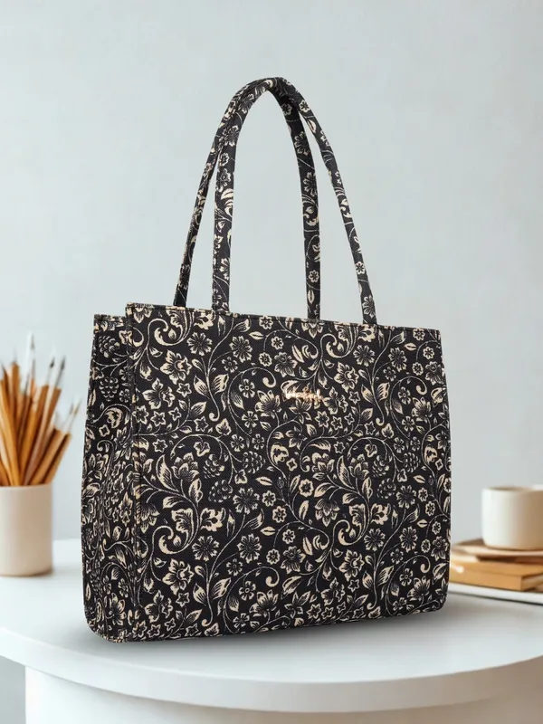 LIKE_STYLE_Women's_Tote_Bag_|_Ethnic_Print_Canvas_Handbag_with_Zipper_Closure_&_Spacious_Compartments