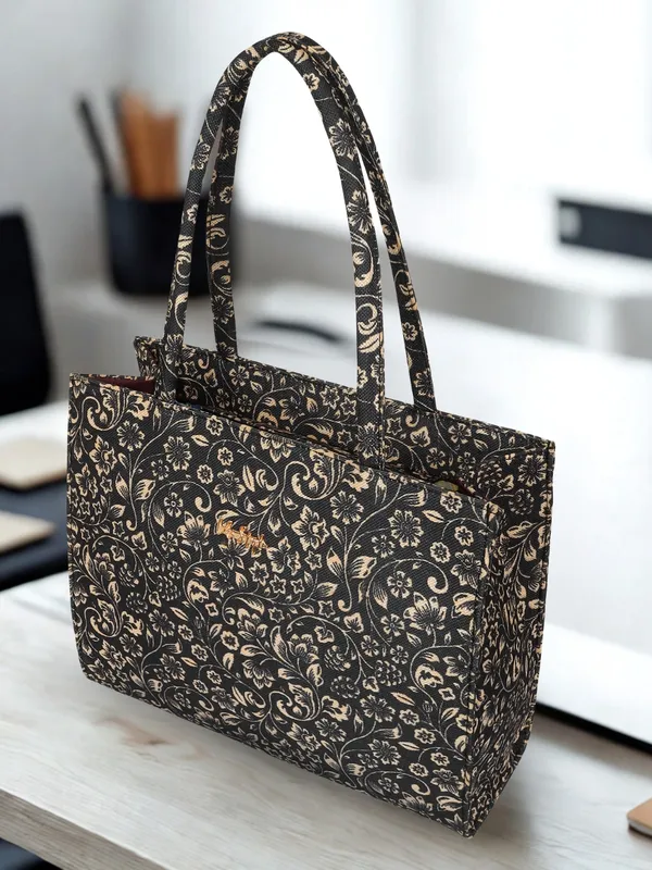 LIKE_STYLE_Women's_Tote_Bag_|_Ethnic_Print_Canvas_Handbag_with_Zipper_Closure_&_Spacious_Compartments