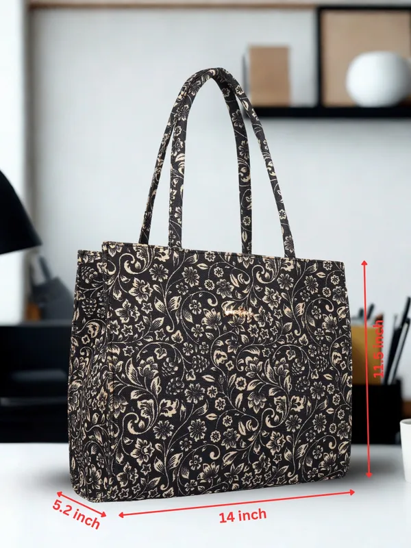 LIKE_STYLE_Women's_Tote_Bag_|_Ethnic_Print_Canvas_Handbag_with_Zipper_Closure_&_Spacious_Compartments