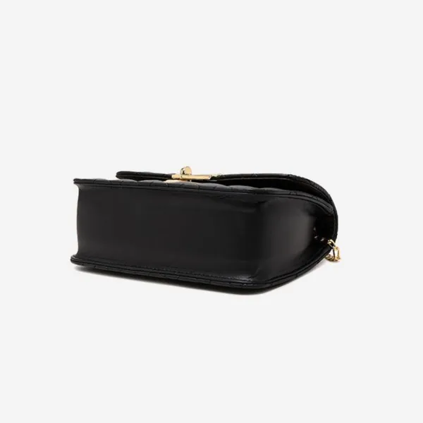 White_PU_Leather_Closure_Flap_Sling_Bag_(_24_*_17_*_8_Cm)