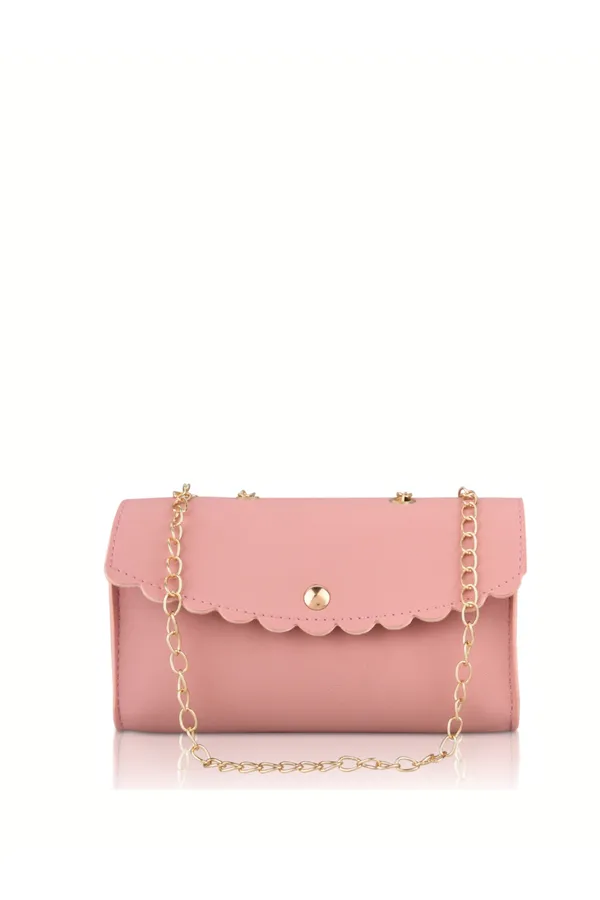 Pink_PU_Leather_Closure_Flap_&_Zip_Sling_Bag_Set_Of_2_(_29_*_23_*_9_Cm)