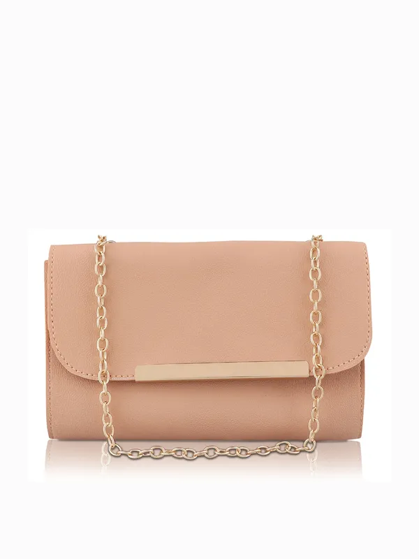 Beige_PU_Leather_Closure_Zip_Sling_Bag_Set_Of_2_(_29_*_23_*_9_Cm)