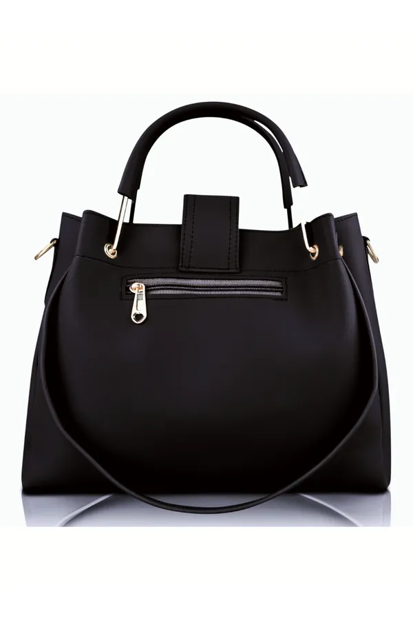 Black_PU_Leather_Closure_Flap_&_Zip_Shoulder_Bag_(_29_*_23_*_9_Cm)
