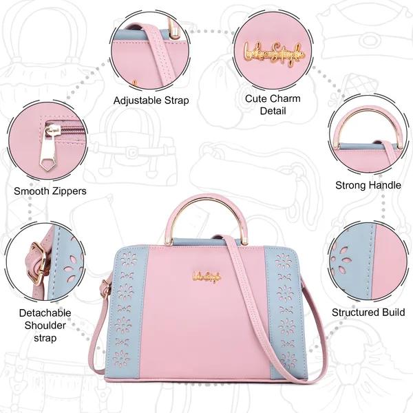 Pink_PU_Leather_Closure_Zip_Handbag_For_Women_(_30_*_20_*_10_Cm)