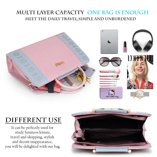 Pink_PU_Leather_Closure_Zip_Handbag_For_Women_(_30_*_20_*_10_Cm)