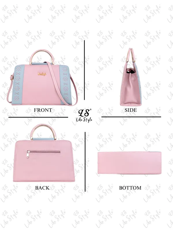 Pink_PU_Leather_Closure_Zip_Handbag_For_Women_(_30_*_20_*_10_Cm)