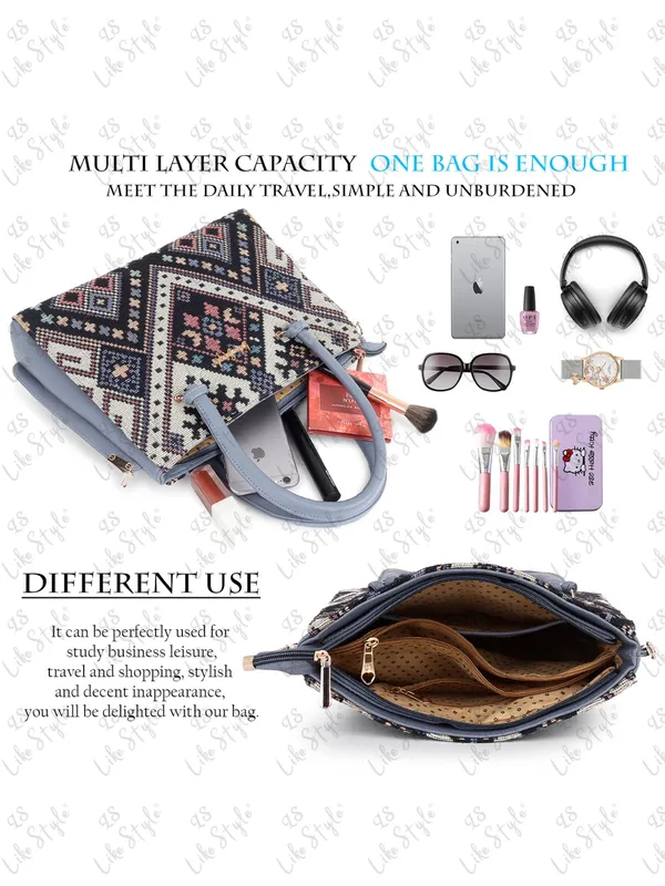 Grey_Jute_&_PU_Leather_Closure_Zip_Shoulder_Bag_(_33_*_23_*_11_Cm)